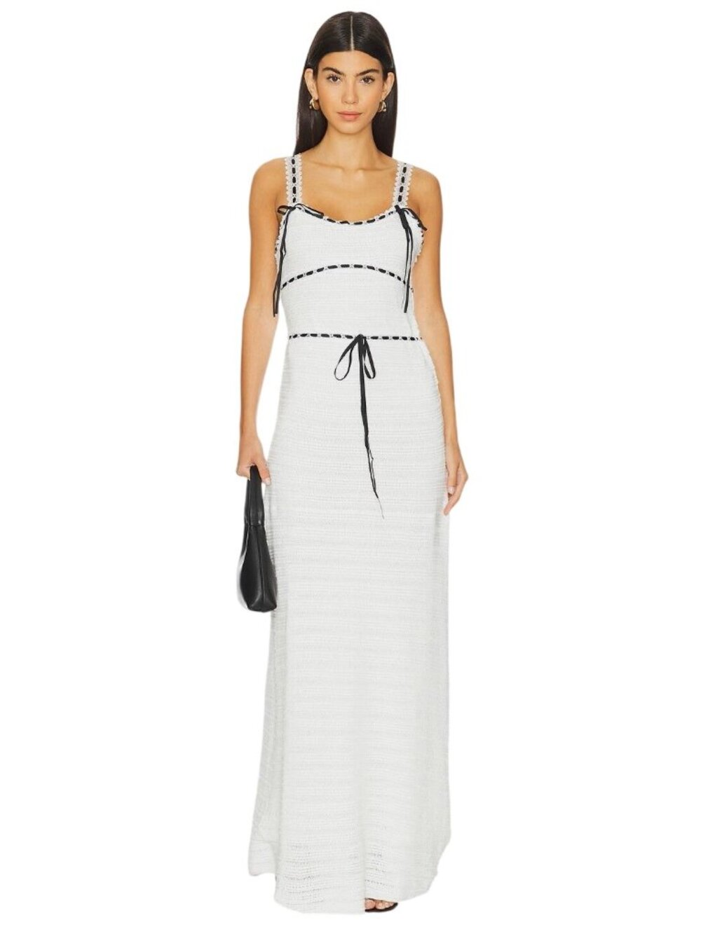 For Love & Lemons Mayfair Maxi Dress in White XSmall Womens Knit